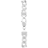 Bracelet gourmette pour homme en argent sterling de 21 cm, largeur de 9 mm