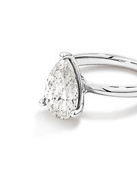 3.00 Carat TW Pear Cut Laboratory-Grown Diamond Solitaire Engagement Ring in Platinum