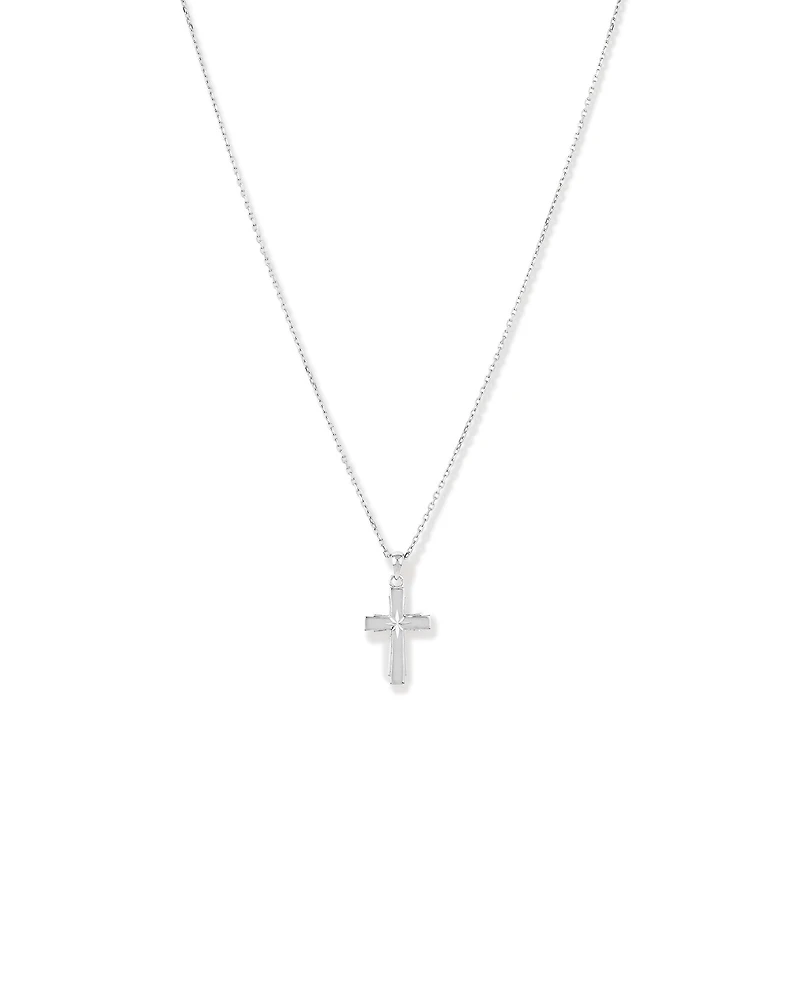 Cross Pendant Necklace in Sterling Silver