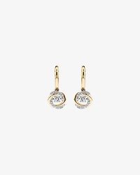 0.35 Carat TW Diamond Everlight Swirl Drop Huggie Earrings in 10kt Yellow Gold