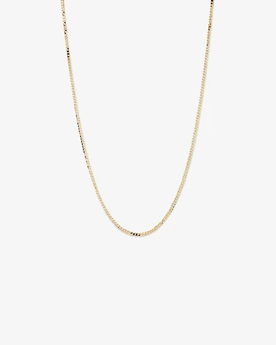 65cm (22") 3mm Width Solid Flat Bevelled Curb Chain in 10kt Yellow Gold