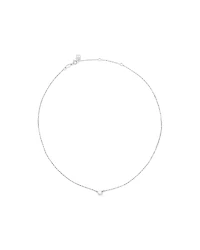 5mm Cultured Freshwater Pearl and Diamond Necklace in Sterling Silver