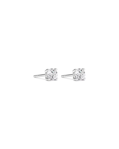 0.60 Carat TW Round Brilliant Laboratory-Grown Diamond Solitaire Stud Earrings in 10kt White Gold