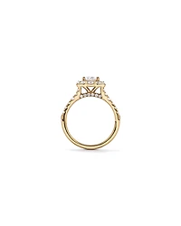 2.15 Carat TW Oval Halo Laboratory-Grown Diamond Ring 14kt Yellow Gold