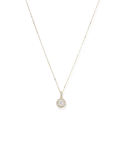 Lume Lab Round Pendant with 1.00 Carat TW of Laboratory-Grown Diamonds in 10kt Gold