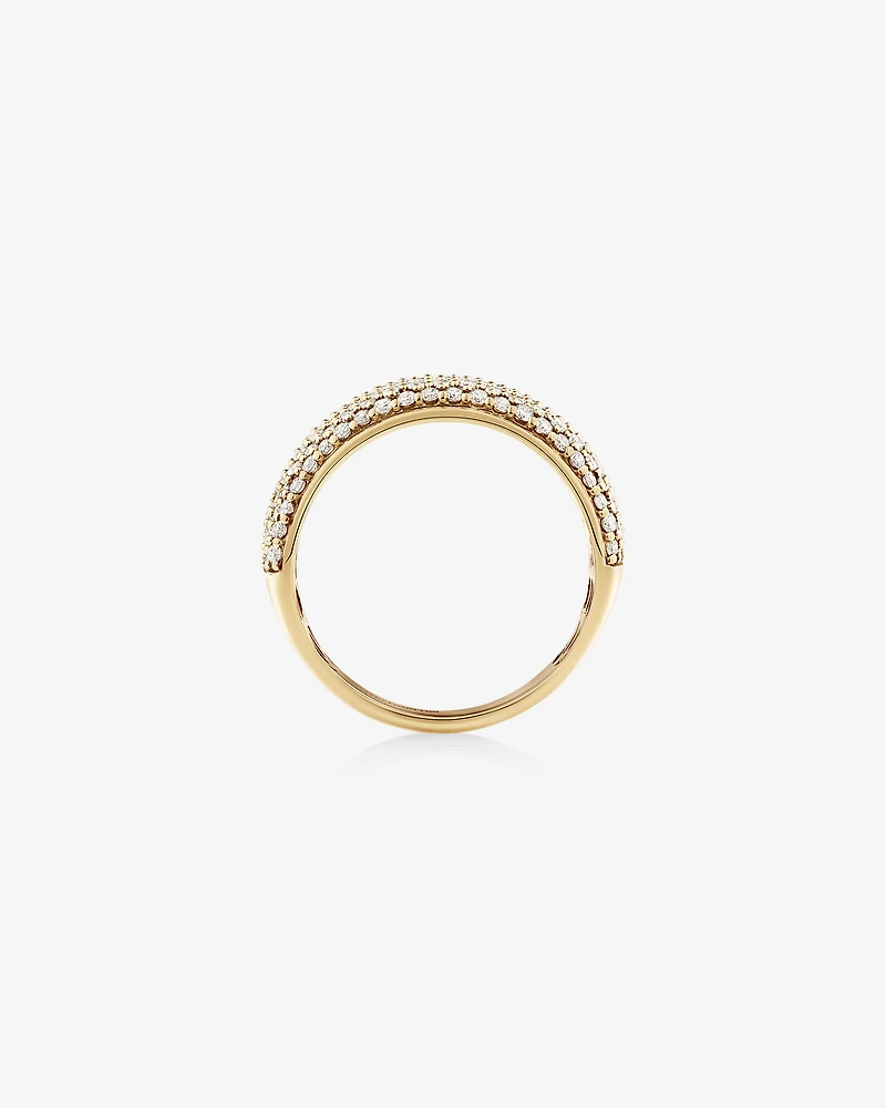 Pave Ring with 1.50 Carat TW of Diamonds in 10kt Yellow Gold