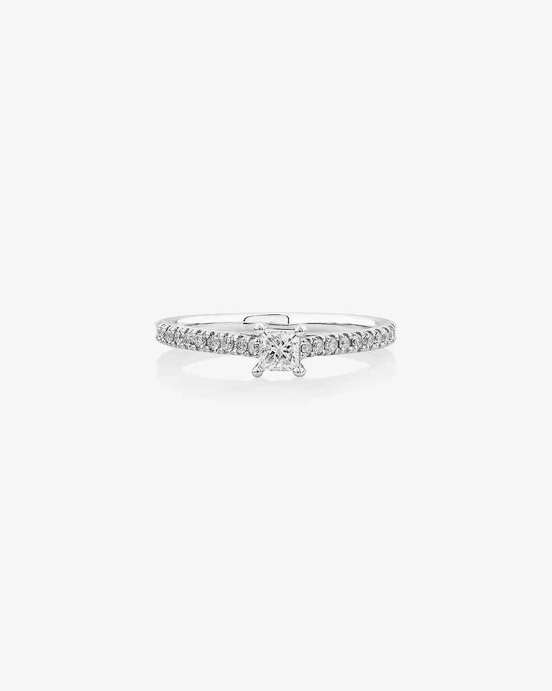 Engagement Ring with 0.50 Carat TW Diamonds in 14kt White Gold