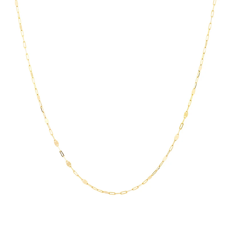 50cm (20") Oval Mirror Cable Chain in 10kt Yellow Gold