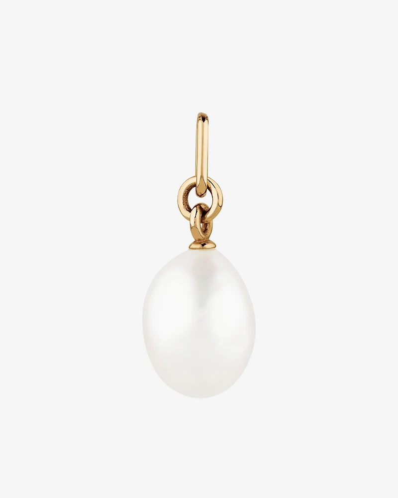 Pendant with Cultured Freshwater Baroque Pearl in 10kt Yellow Gold
