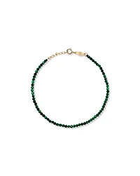 Malachite Bead Bracelet in 10kt Yellow Gold