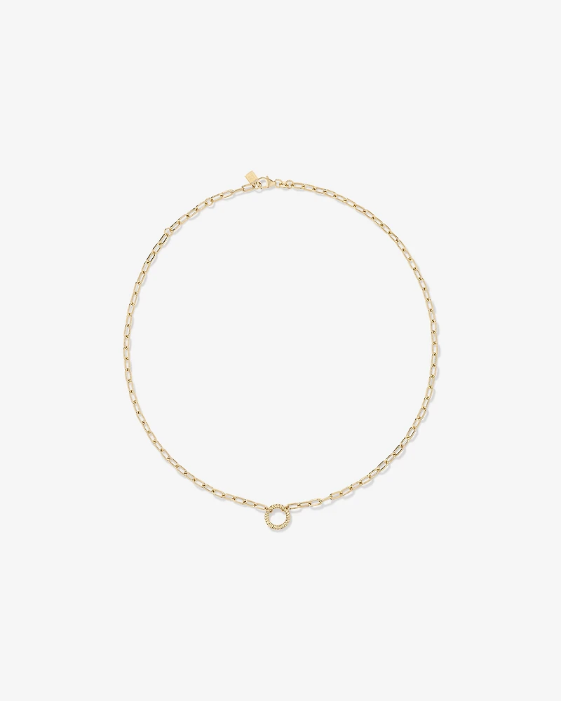 50cm (20") Round Paperclip Open Pendant Chain in 10kt Yellow Gold