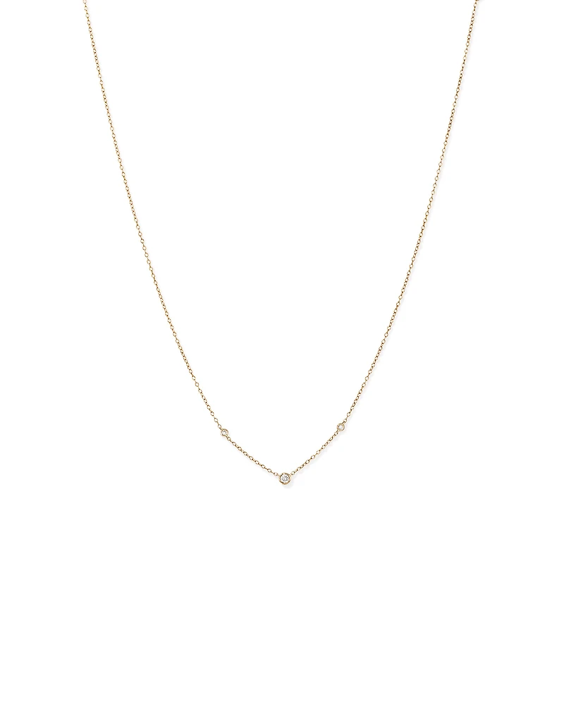 Necklace with 0.10 Carat TW of Diamonds in 10kt Yellow Gold
