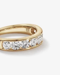 1.50 Carat TW Channel Set Round Brilliant Lab-Grown Diamond Wedding Ring in 14kt Yellow Gold