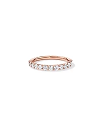 Alliance en or rose 10 carats sertie d'un diamant de laboratoire 0,75 carat (poids total)