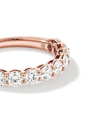 1.30 Carat TW Round Brilliant Laboratory-Grown Diamond Wedding Ring in 14kt Rose Gold