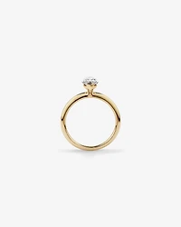 Bague de fiançailles solitaire en diamant cultivé en laboratoire TW Marquise de 1,25 carat en or jaune 14 carats