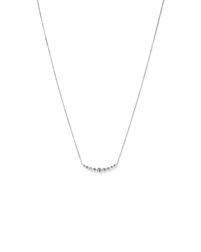 1.00TW Collier diplômé en diamant de laboratoire en argent