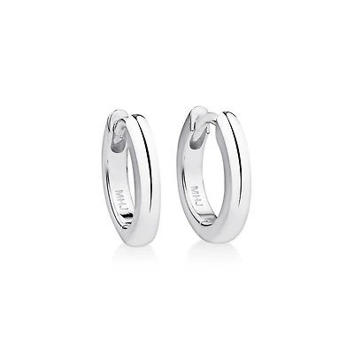 14mm Huggie Earrings in Sterling Silver