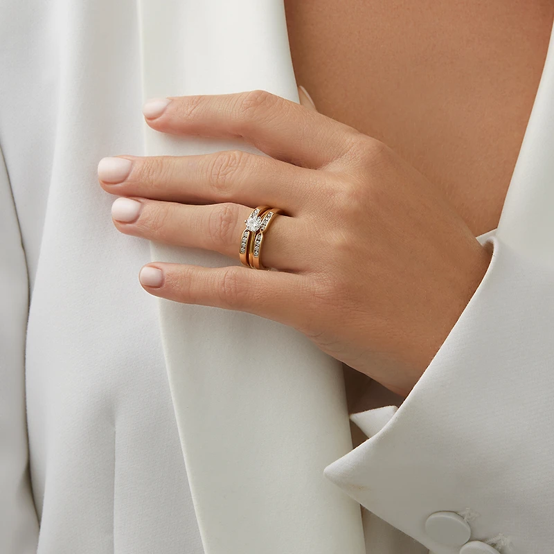 Michael Hill Solitaire Engagement Ring with a 0.50 Carat TW Diamond with the De Beers Code of Origin in 18kt Yellow & White Gold