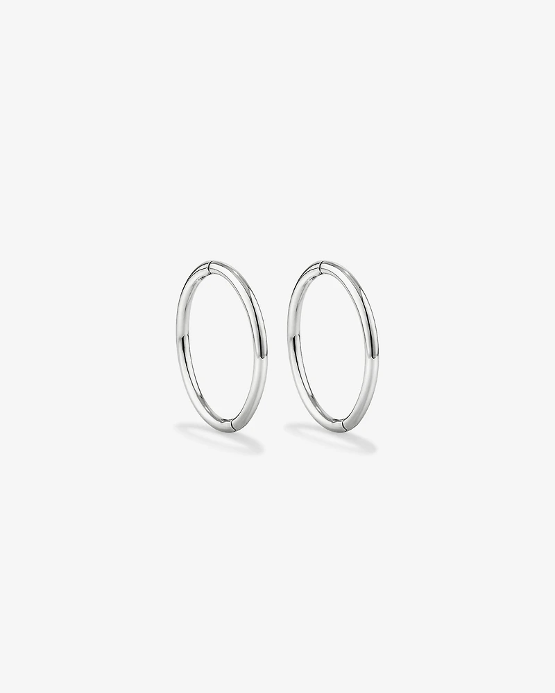 12mm Sleeper Earrings in 10kt White Gold