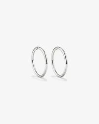 12mm Sleeper Earrings in 10kt White Gold