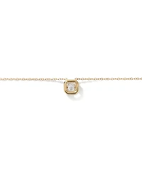 0.18 Carat TW Laboratory-Grown Asscher Cut Diamond Necklace in 10kt Yellow Gold