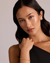 10.5-11mm Button Cultured Freshwater Pearl Stud Earrings in 10kt Yellow Gold