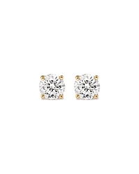 0.50 Carat TW Diamond Solitaire Stud Earrings in 18kt Yellow Gold