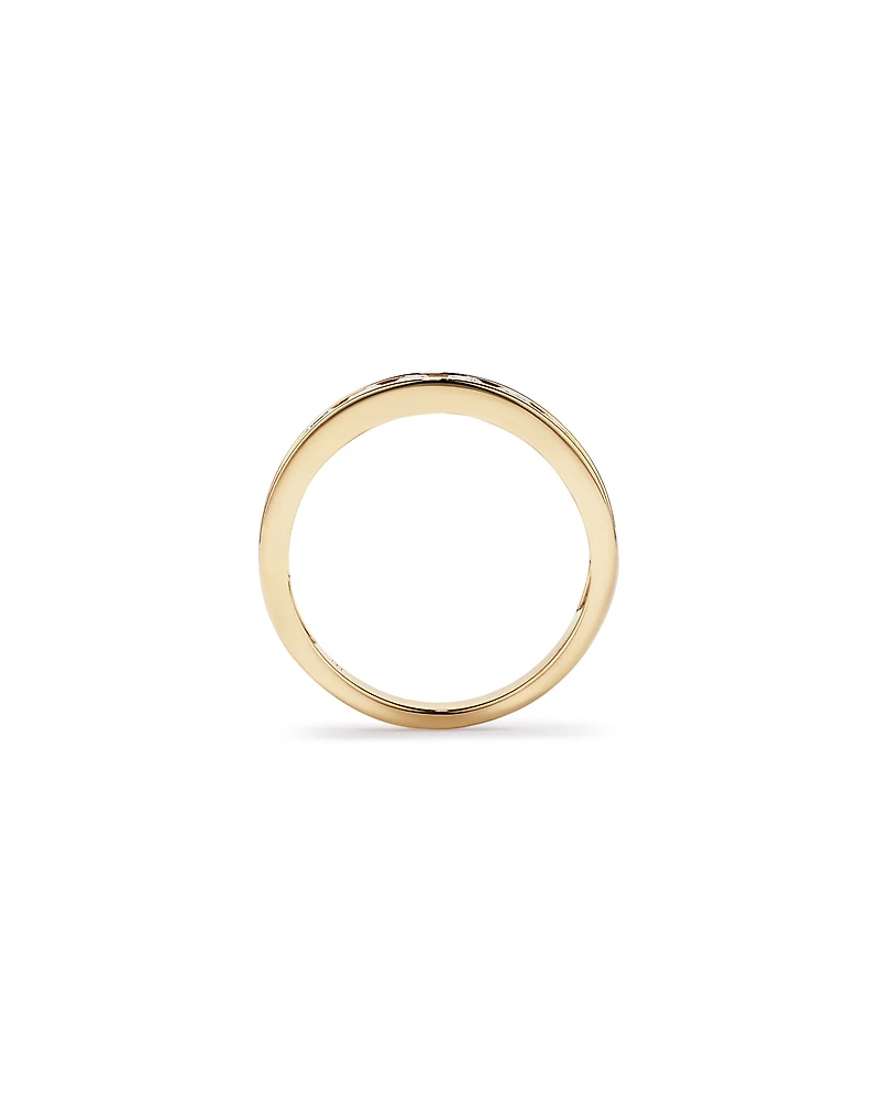 1.00 Carat TW Round Brilliant Channel Set Wedding Band 10kt Yellow Gold