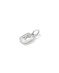Letter K Mother of Pearl Initial Pendant in Sterling Silver