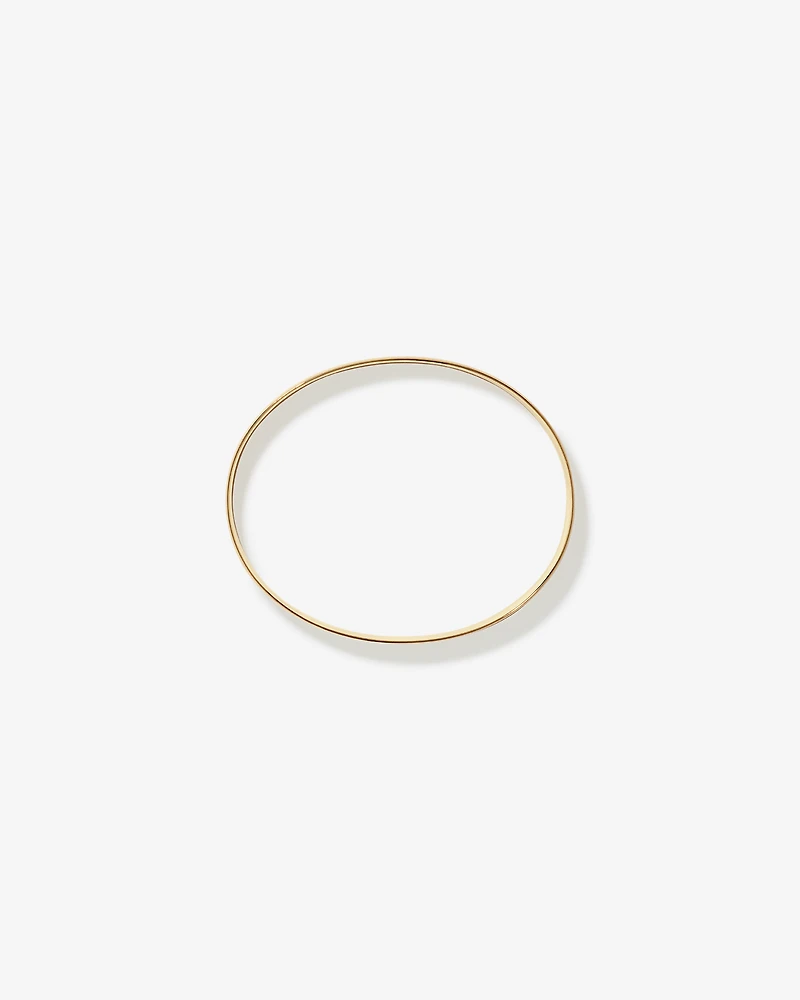 Wide Oval Bangle in 10kt Yellow Gold