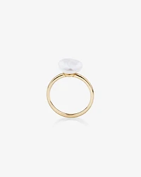 Ring with 9-10mm Cultured Freshwater Baroque Pearls in 10kt Yellow Gold