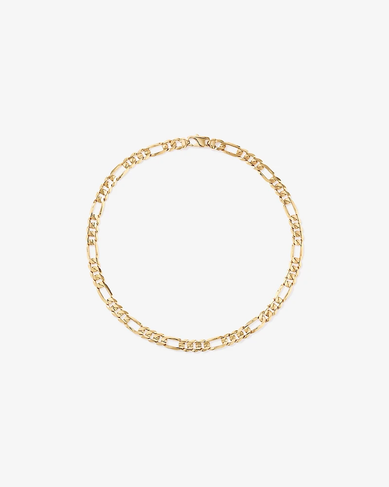55cm (22") Figaro Chain in 18kt Vermeil