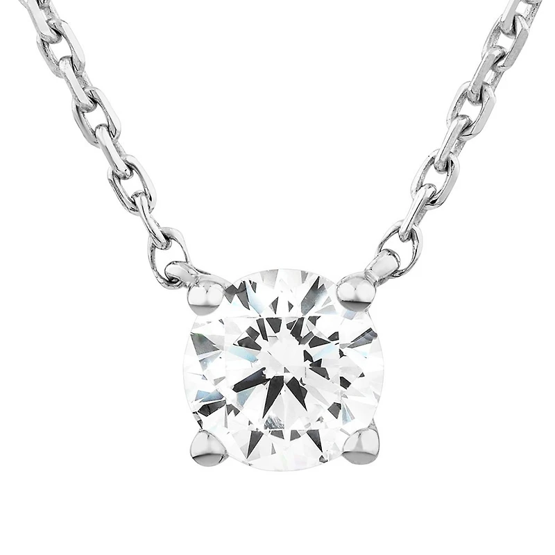 0.60 Carat TW Laboratory-Grown Diamond Stud Earrings & Pendant Set in 10kt White Gold