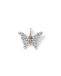 Diamond Butterfly Pendant in 10kt Yellow Gold