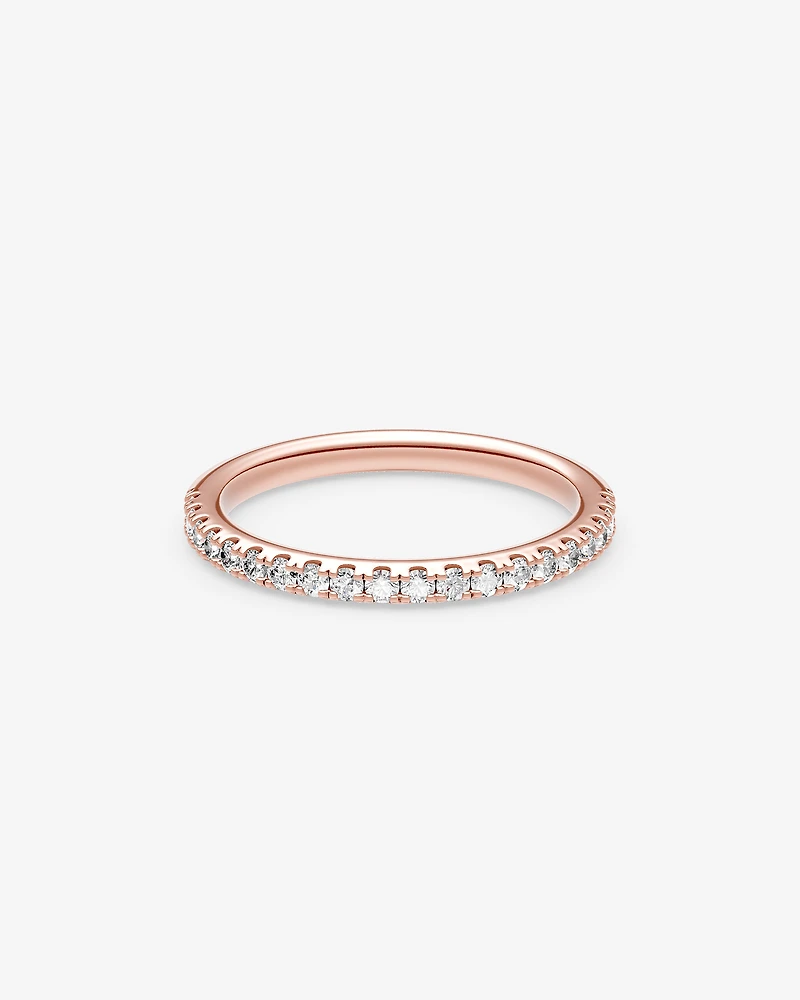 Wedding Band with 0.34 Carat TW of Diamonds in 14kt Rose Gold