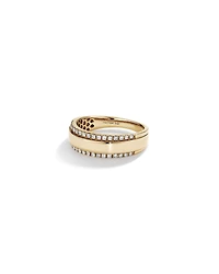 Two Row Ring with 0.37 TW of Diamonds In 10kt Yellow Gold