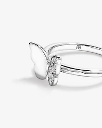 Bague papillon en argent sterling avec zircon cubique