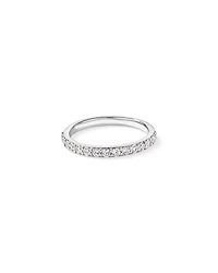 Alliance en or blanc 14 carats sertie d'un diamant rond brillant de synthèse 0,50 carat