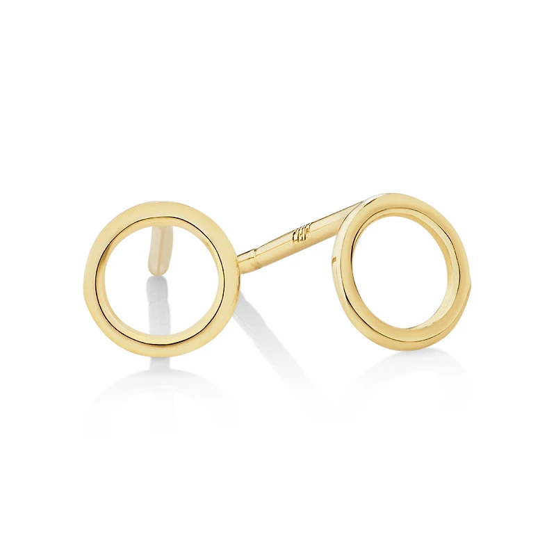 5mm Circle Stud Earrings in 10kt Yellow Gold