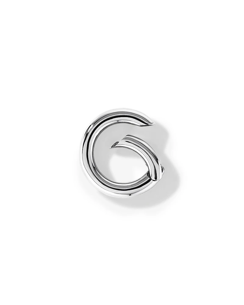 Polished Circle Pendant Connector in Sterling Silver