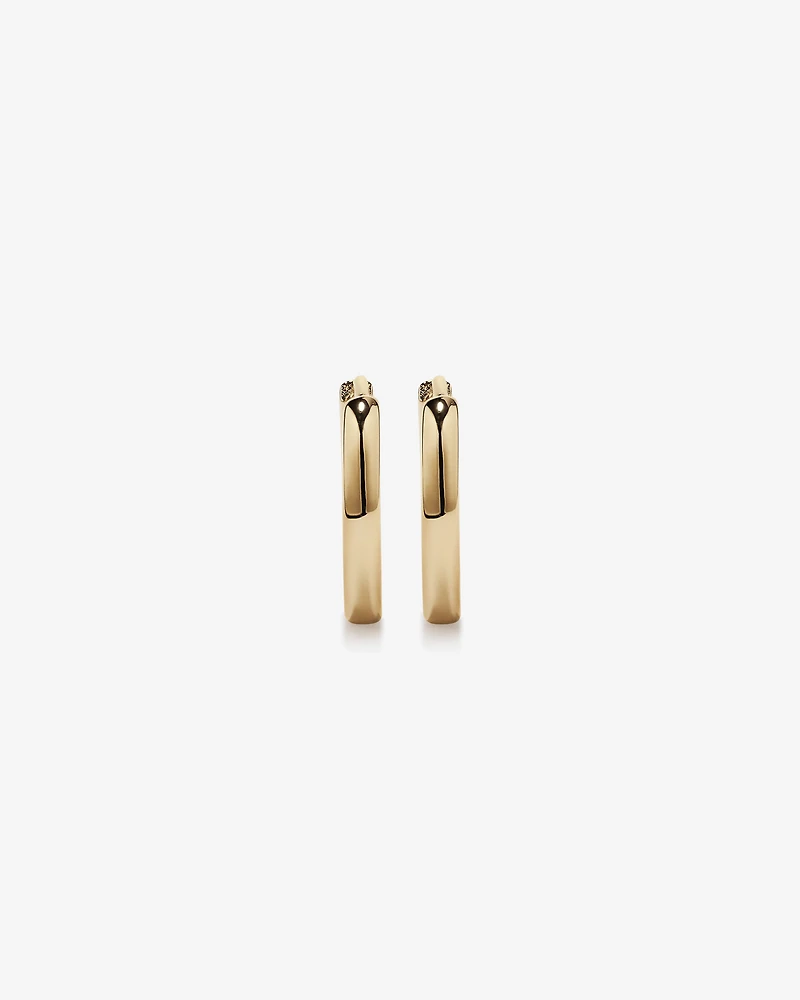 Petites boucles d'oreilles Huggie polies de 10 mm en or jaune 10 carats