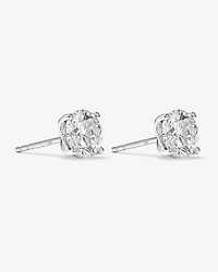 Carat TW Laboratory-Grown Diamond Solitaire Stud Earrings in 14kt White Gold