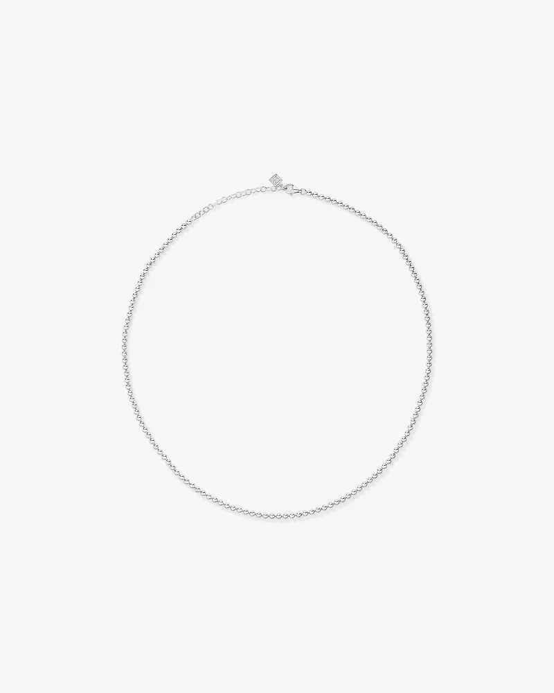50cm (20") 3mm Width Bead Chain in Sterling Silver