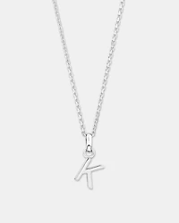 "K" Initial Pendant in Sterling Silver