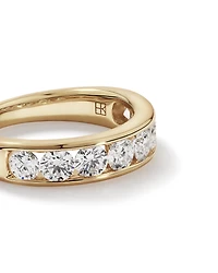 1.50 Carat TW Channel Set Round Brilliant Lab-Grown Diamond Wedding Ring in 14kt Yellow Gold