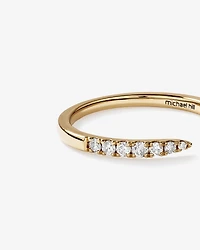 0.25 Carat TW Diamond Open Wedding Band in 14kt Yellow Gold
