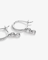 Double Drop Earrings with 0.48 Carat TW of Diamonds in 18kt White Gold