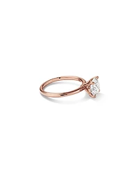 Carat TW Round Brilliant Laboratory-Grown Diamond Solitaire Engagement Ring 14kt Rose Gold