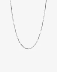 55cm (22") 4mm-4.5mm Width Curb Chain in 10kt White Gold